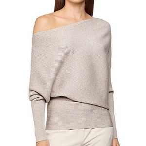 Reiss Lorna Asymmetrical sweater, beige, size S